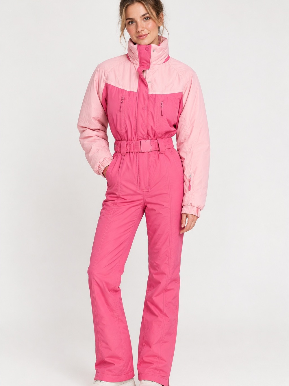 ASOS Two-Tone Pink Ski Jumpsuit